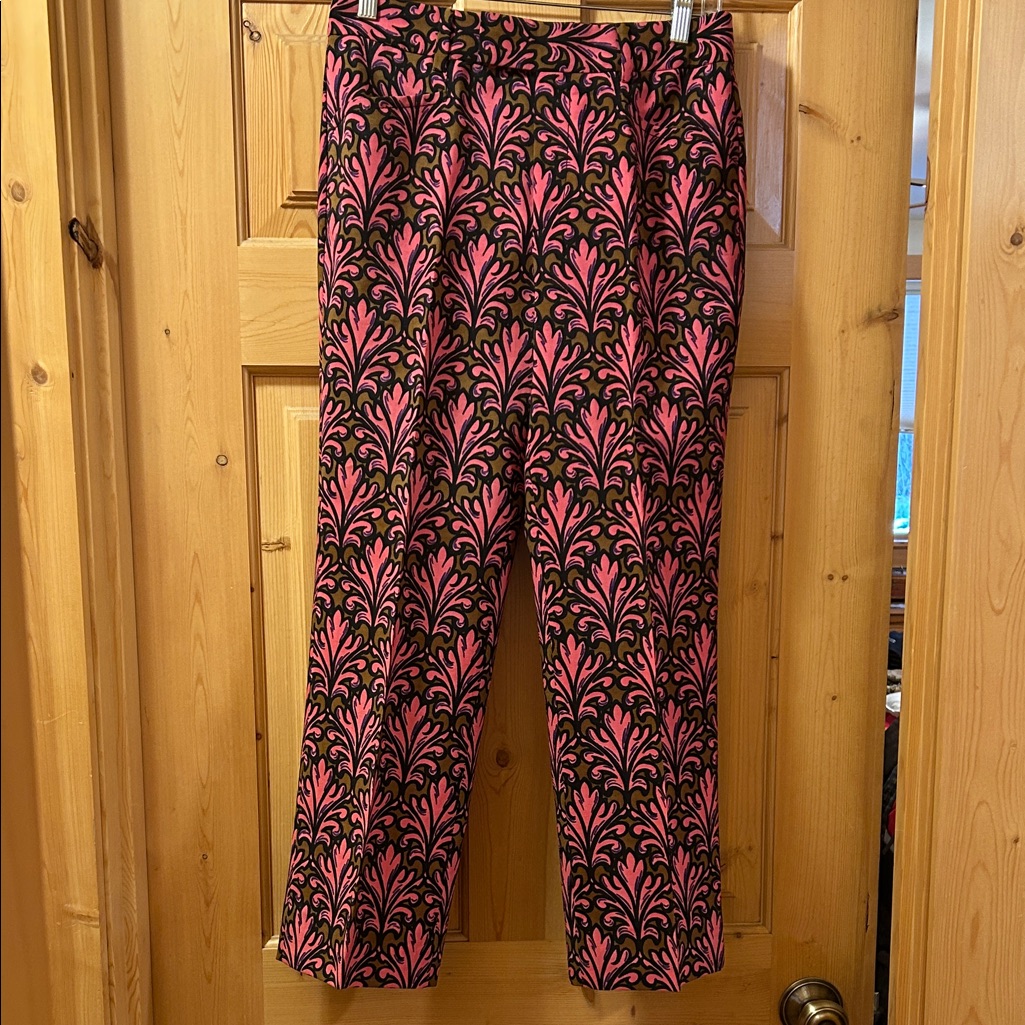 Miu Miu Pink And Black Patterned Trousers